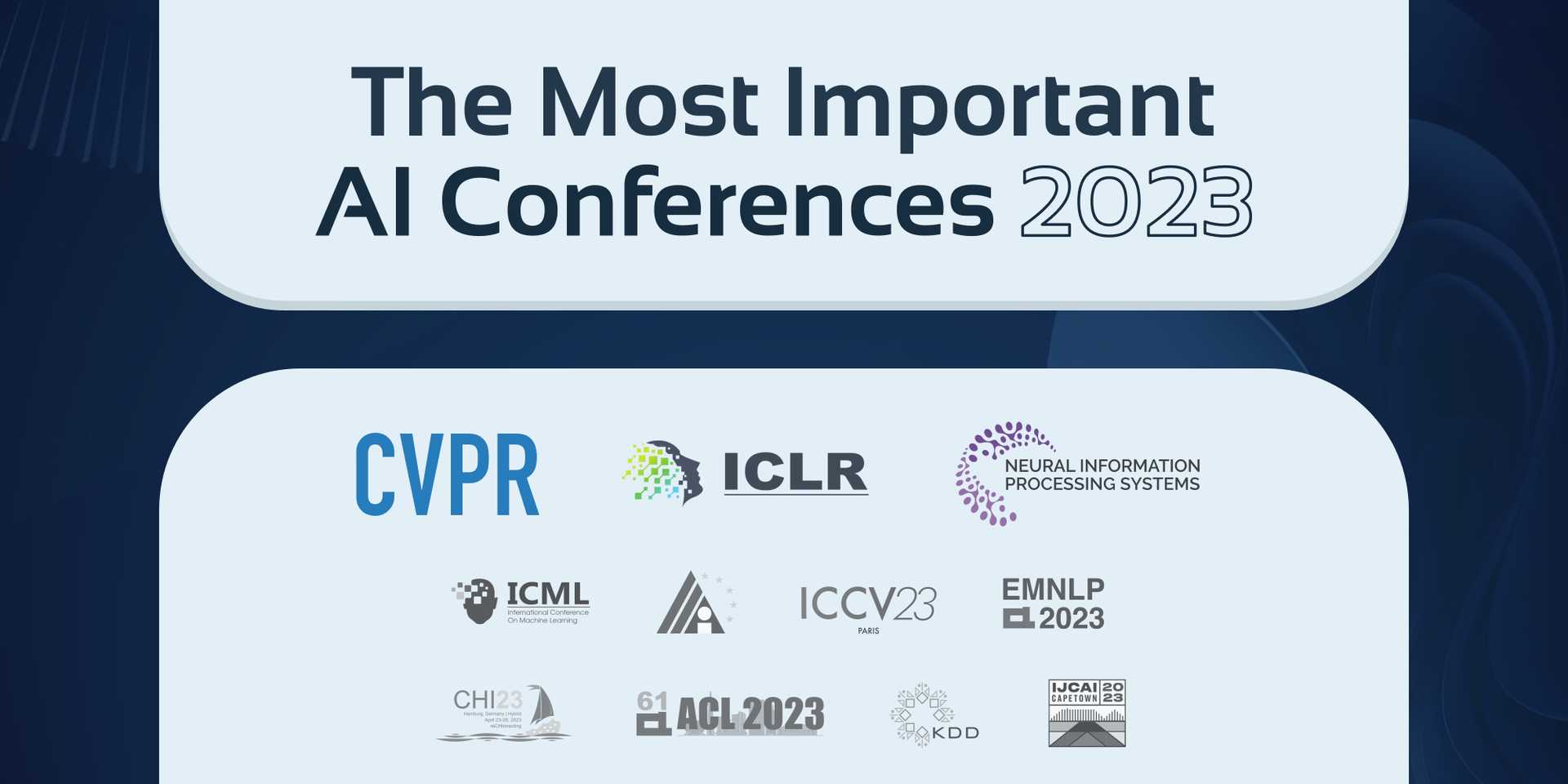 The most important AI Conferences in 2023 · AMAI GmbH